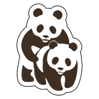 Naughty Panda Sticker (Brown)